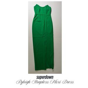 superdown - Ryleigh Strapless Maxi Dress - Small - Green - NEVER WORN
